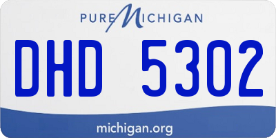 MI license plate DHD5302