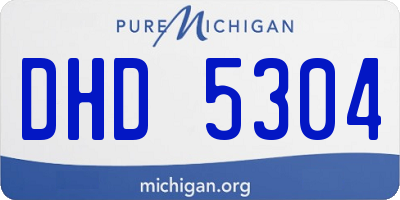 MI license plate DHD5304