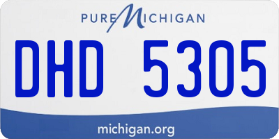 MI license plate DHD5305