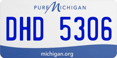 MI license plate DHD5306