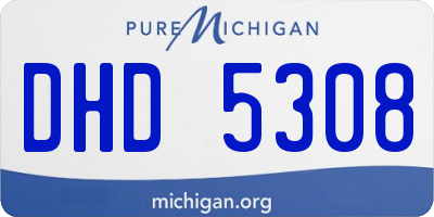 MI license plate DHD5308