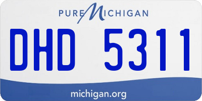 MI license plate DHD5311