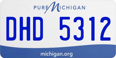 MI license plate DHD5312