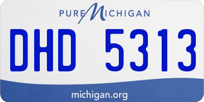 MI license plate DHD5313