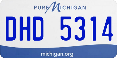 MI license plate DHD5314