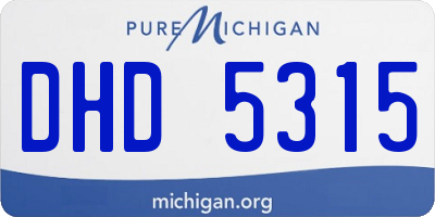 MI license plate DHD5315
