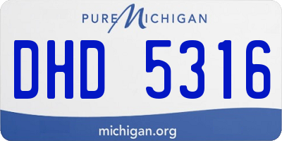 MI license plate DHD5316