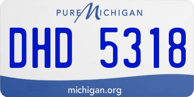 MI license plate DHD5318