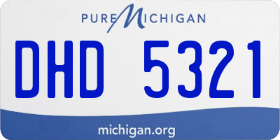 MI license plate DHD5321