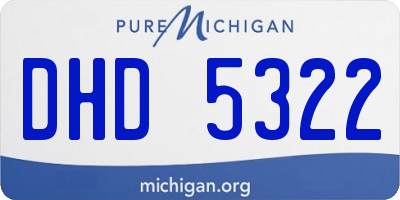 MI license plate DHD5322