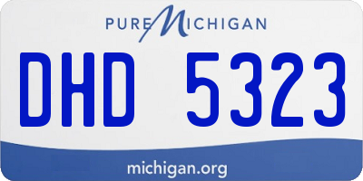 MI license plate DHD5323