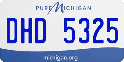 MI license plate DHD5325