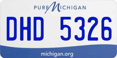 MI license plate DHD5326