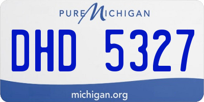 MI license plate DHD5327