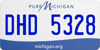 MI license plate DHD5328