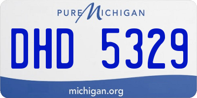 MI license plate DHD5329