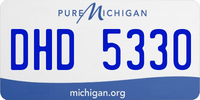 MI license plate DHD5330