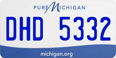 MI license plate DHD5332