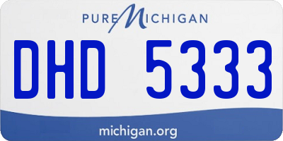 MI license plate DHD5333