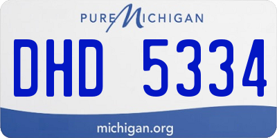 MI license plate DHD5334