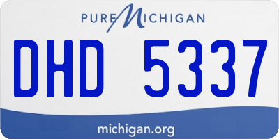 MI license plate DHD5337