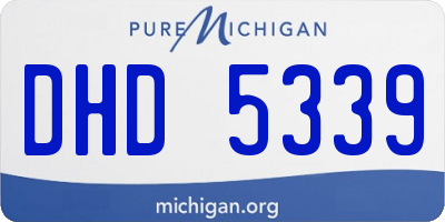 MI license plate DHD5339