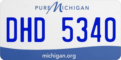 MI license plate DHD5340