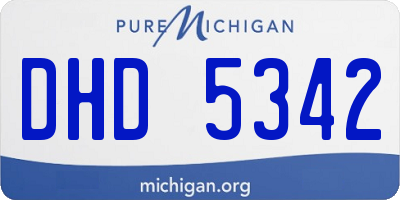 MI license plate DHD5342