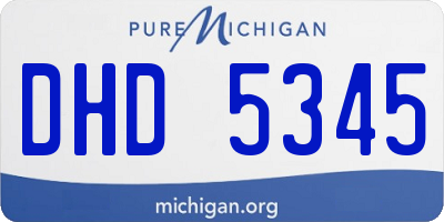 MI license plate DHD5345