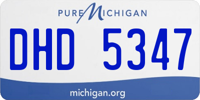 MI license plate DHD5347