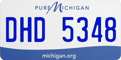 MI license plate DHD5348