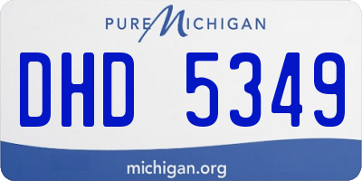 MI license plate DHD5349