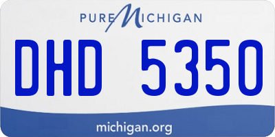 MI license plate DHD5350