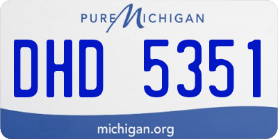 MI license plate DHD5351