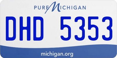 MI license plate DHD5353
