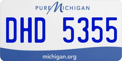 MI license plate DHD5355
