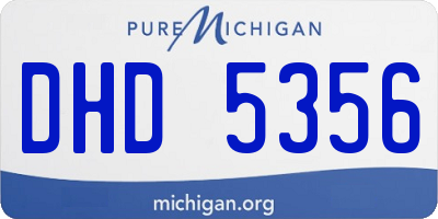 MI license plate DHD5356