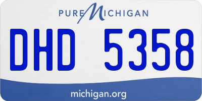 MI license plate DHD5358