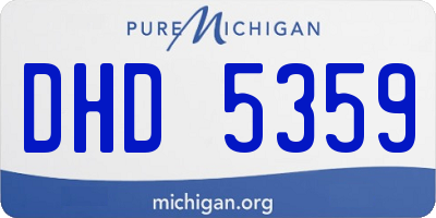MI license plate DHD5359