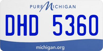 MI license plate DHD5360
