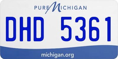 MI license plate DHD5361