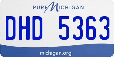 MI license plate DHD5363