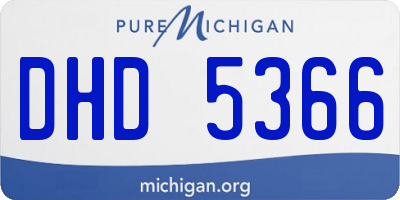 MI license plate DHD5366