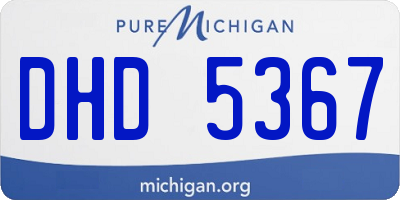 MI license plate DHD5367
