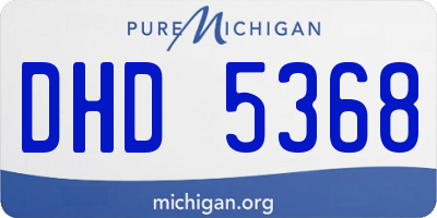 MI license plate DHD5368