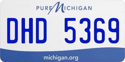 MI license plate DHD5369