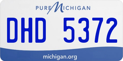 MI license plate DHD5372