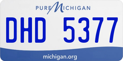 MI license plate DHD5377