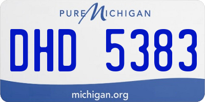 MI license plate DHD5383