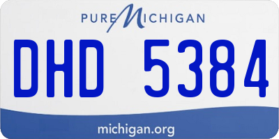 MI license plate DHD5384